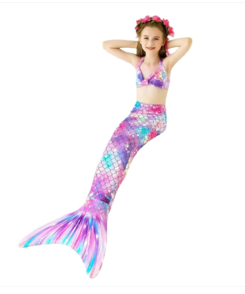 Iconix 3 Piece Kids Sea Princess Mermaid Bikini KH02