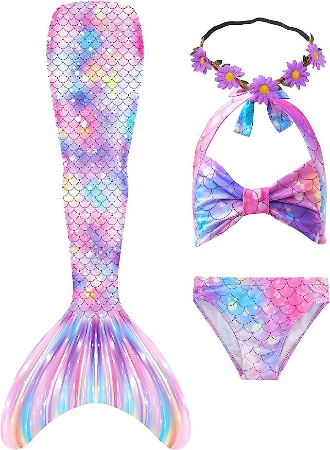 Iconix 3 Piece Kids Sea Princess Mermaid Bikini KH02