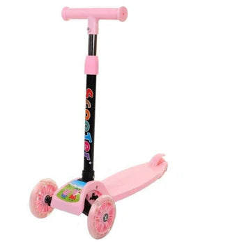 Folding Kids Scooter Tricycle Ride Toys with Flashing Light Wheels